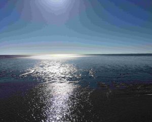 Blick aufs Meer bei Nacht