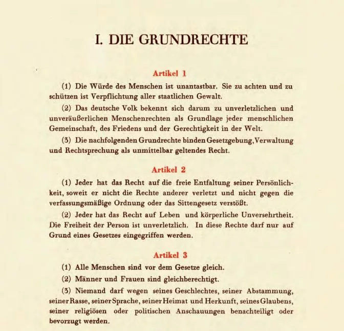 Abbildung des Grundgesetzes