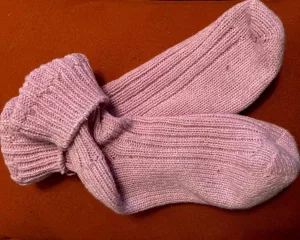 rosa Stricksocken