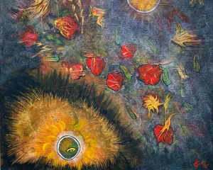 Gemälde in Acryltechnik - titel Inferno